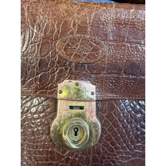 MULBERRY Vintage Brown Congo Leather Briefcase / Messenger Bag - ENGLAND - Picture 4 of 16